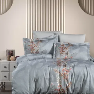 Постільна білизна Cotton Satin 160 × 220 см (полуторний) Albert Grey від First Choice