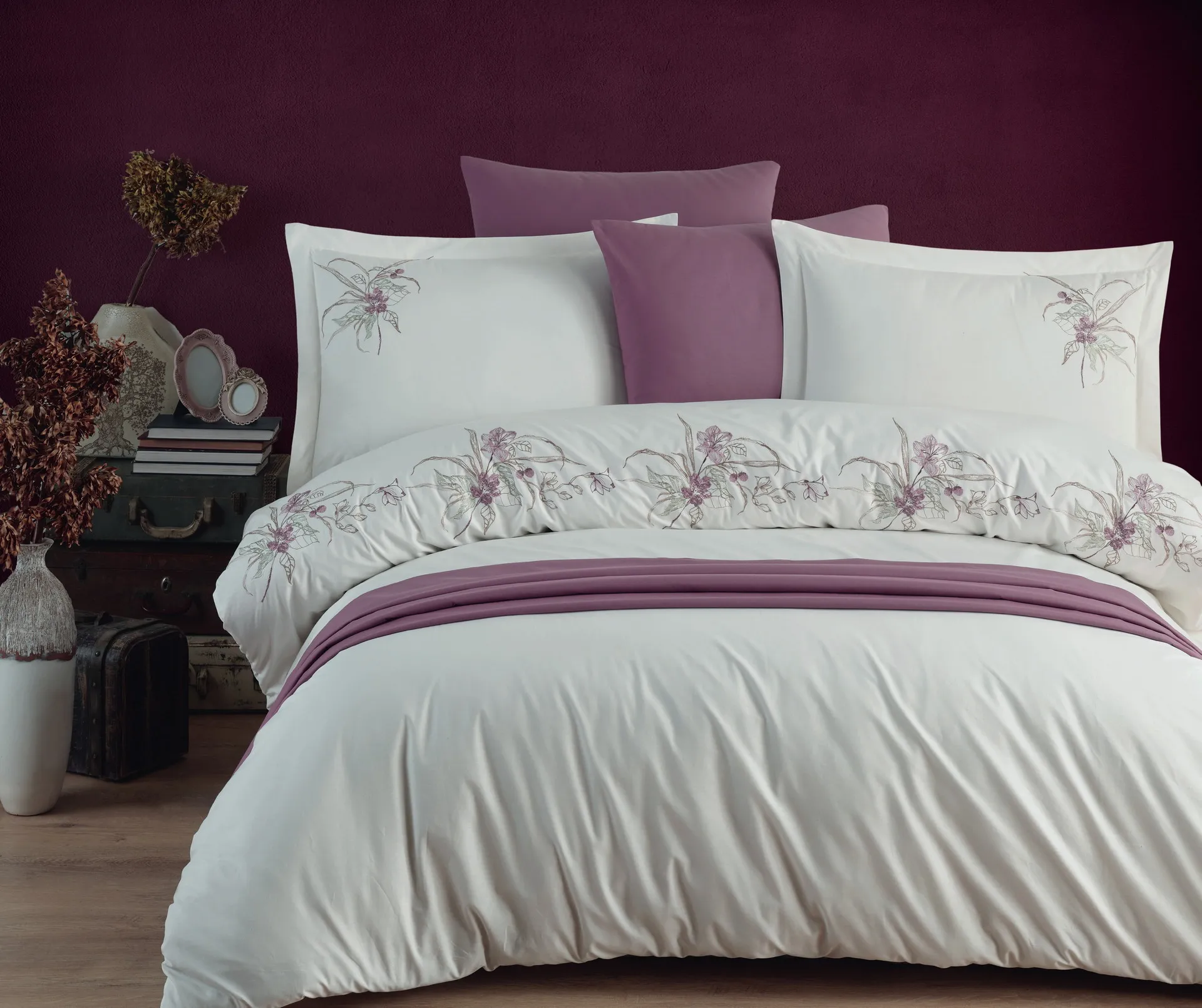 Постільна білизна Poplin 200 × 220 см (євро) Acelya Ekru від Maribor