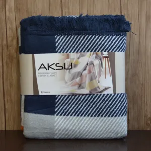 Плед Layka 180 × 220 см Синій від Aksu