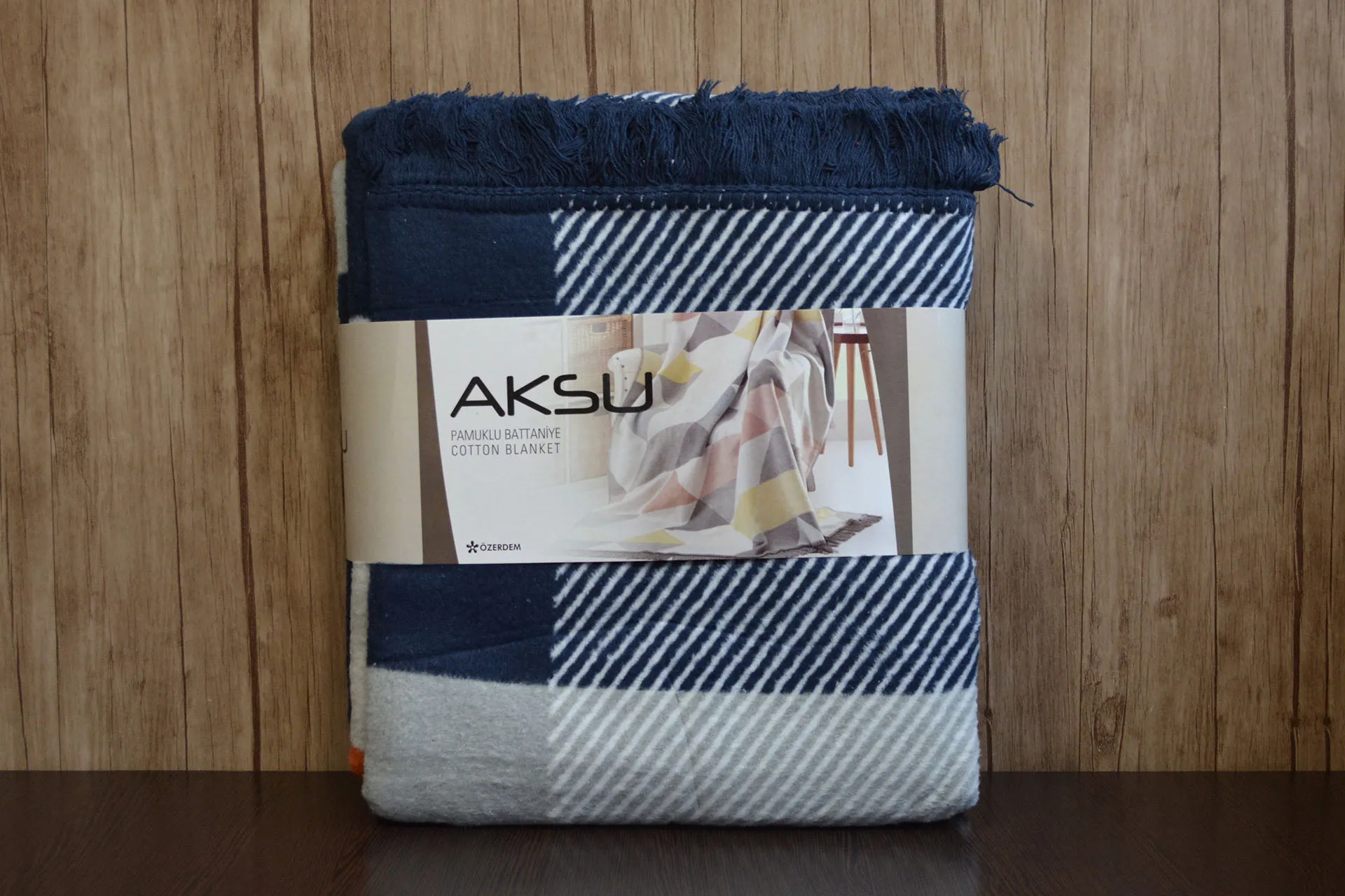Плед Layka 180 × 220 см Синій від Aksu