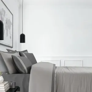 Alternative view of Постільна білизна Mona Premium Satin 300TC 200 × 220 см (євро) Alara Ash від La Romano