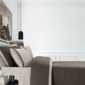 Alternative view of Постільна білизна Mona Premium Satin 300TC 200 × 220 см (євро) Alara Iron від La Romano