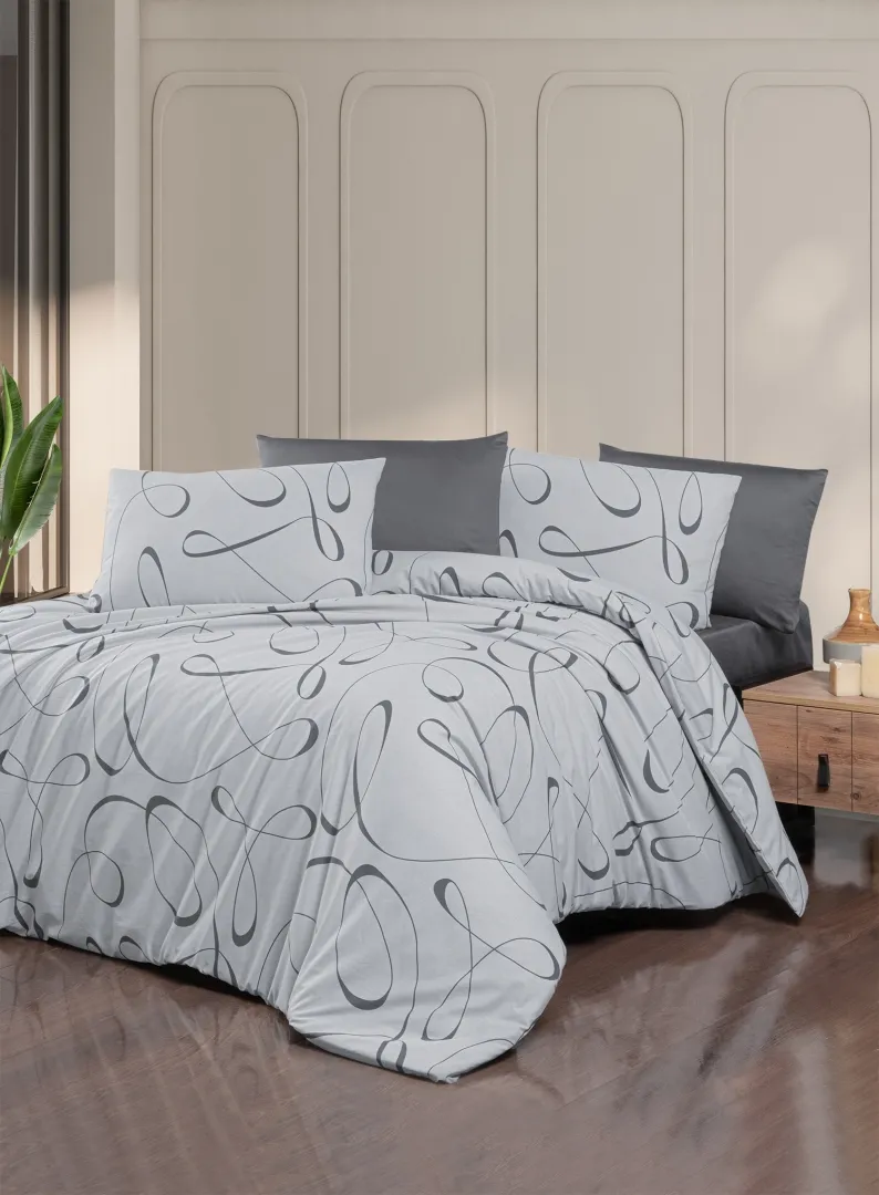 Постільна білизна Ranforce 200 × 220 см (євро) Alfeo Antracite від First Choice