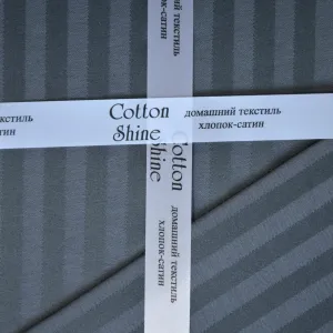 Alternative view of Постільна білизна Stripe Satin 160 × 220 см Antrasit від Cotton Shine