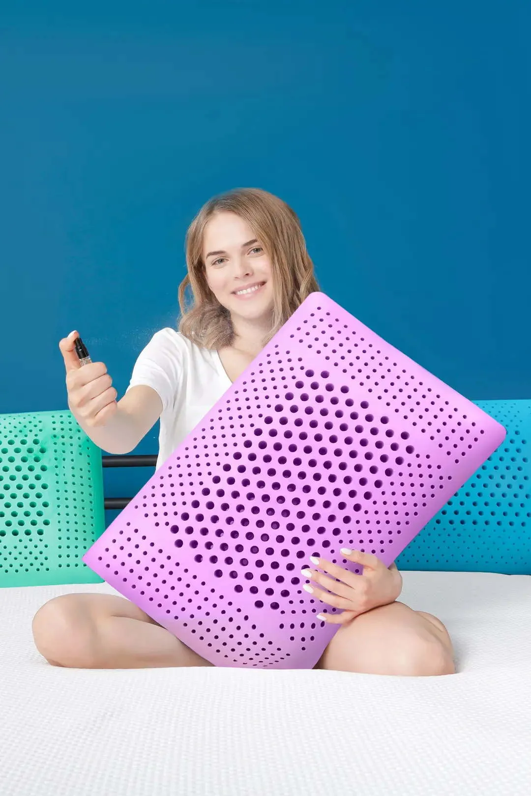 Подушка ортопедична 60 × 40 × 16 см Visko Aroma Therapy Lavender від Ergo Foam - Зображення 2