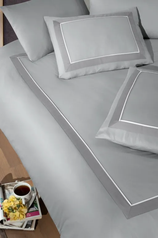 Постільна білизна Deluxe Satin 200 × 220 см (євро) Belezza Grey від First Choice - Зображення 2