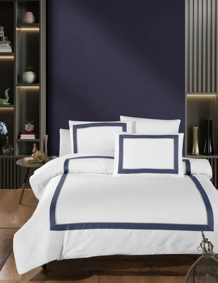 Постільна білизна Deluxe Satin 200 × 220 см (євро) Belezza White від First Choice