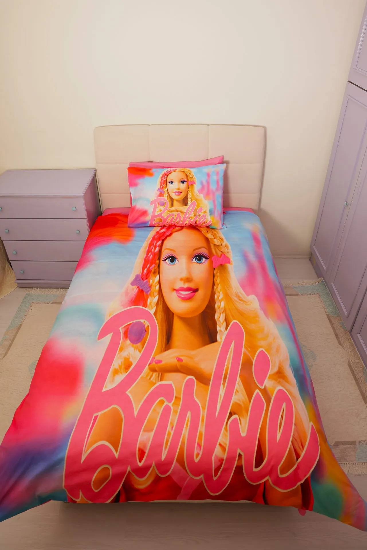 Дитяча постільна білизна Ranforse 160 × 220 см (полуторний) Barbie Cute від Kayra