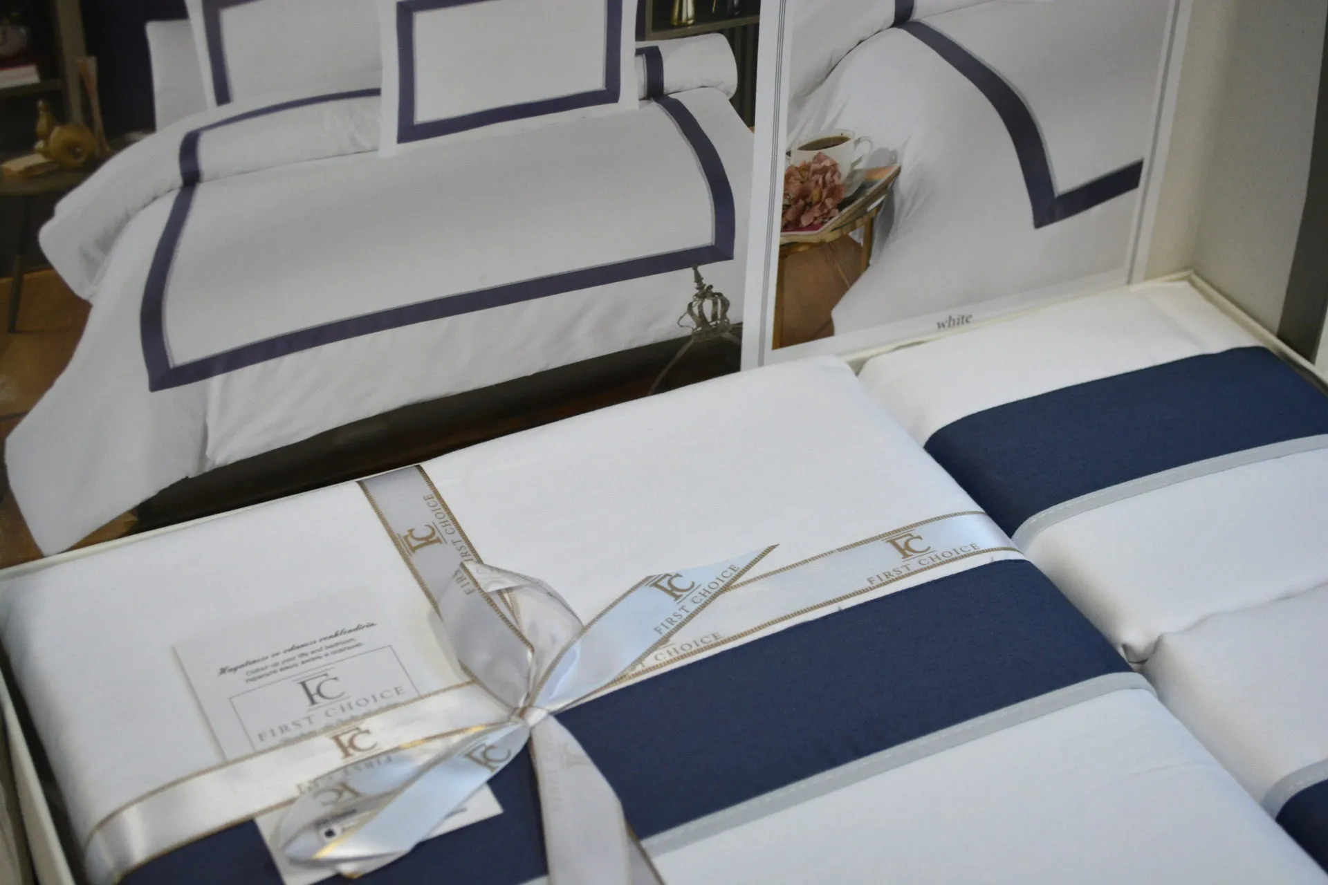 Постільна білизна Deluxe Satin 200 × 220 см (євро) Belezza White від First Choice - Зображення 4
