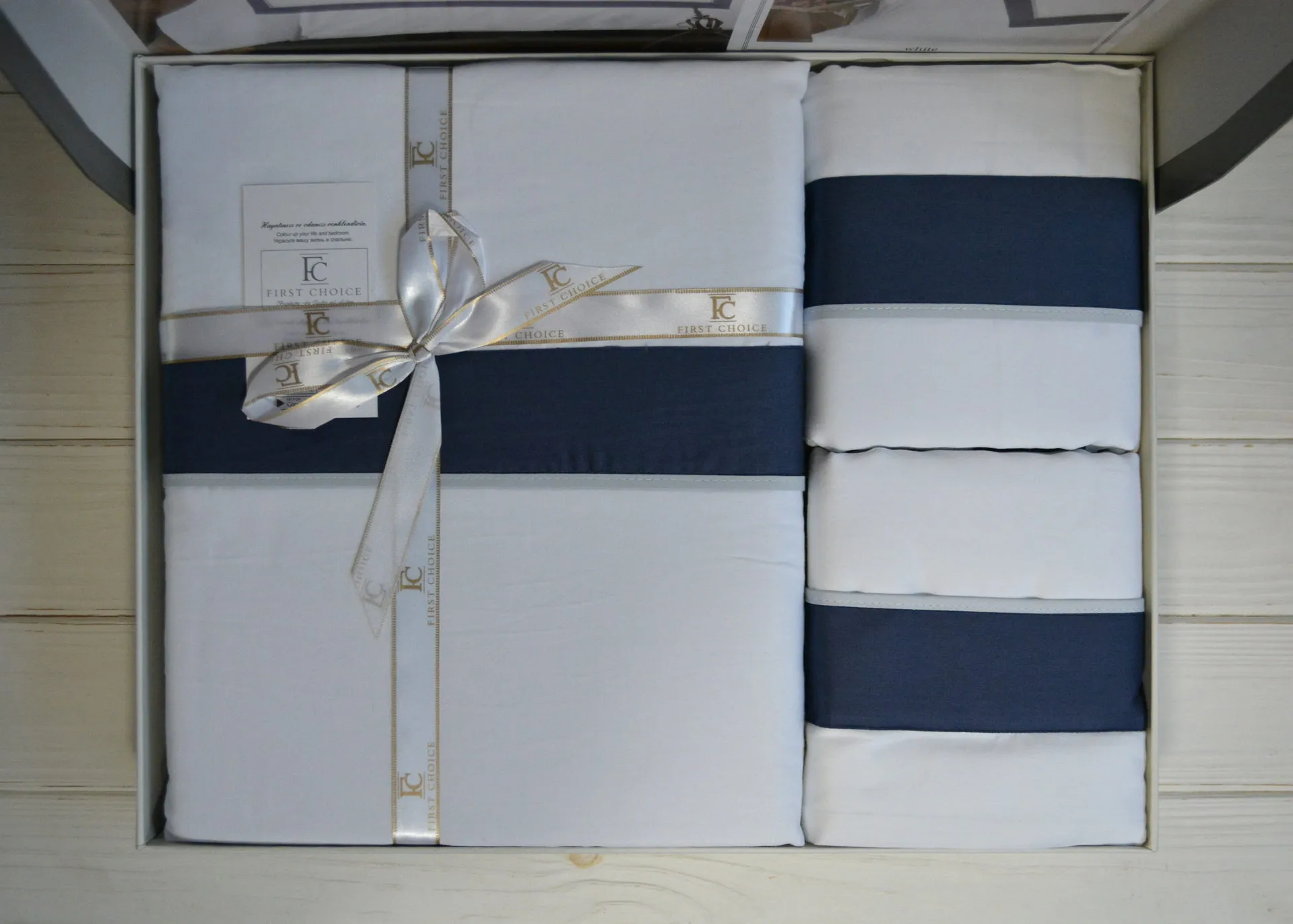 Постільна білизна Deluxe Satin 200 × 220 см (євро) Belezza White від First Choice - Зображення 6