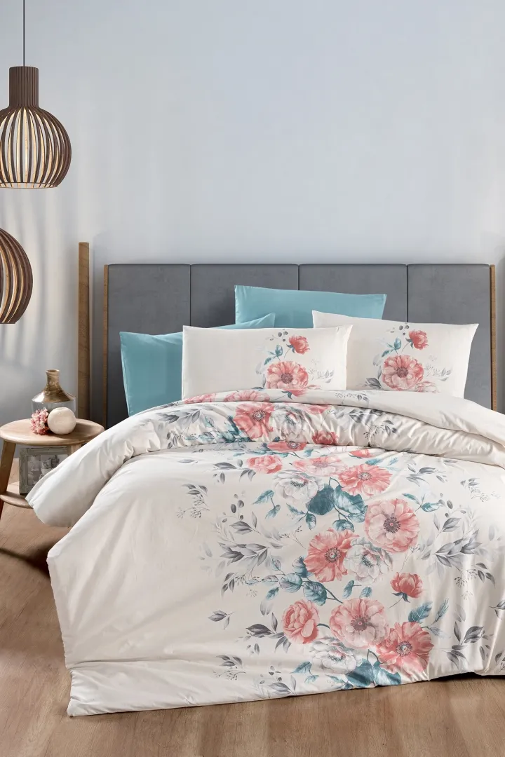 Постільна білизна Ranforce 160 × 220 см (полуторний) Benedic Aqua від First Choice