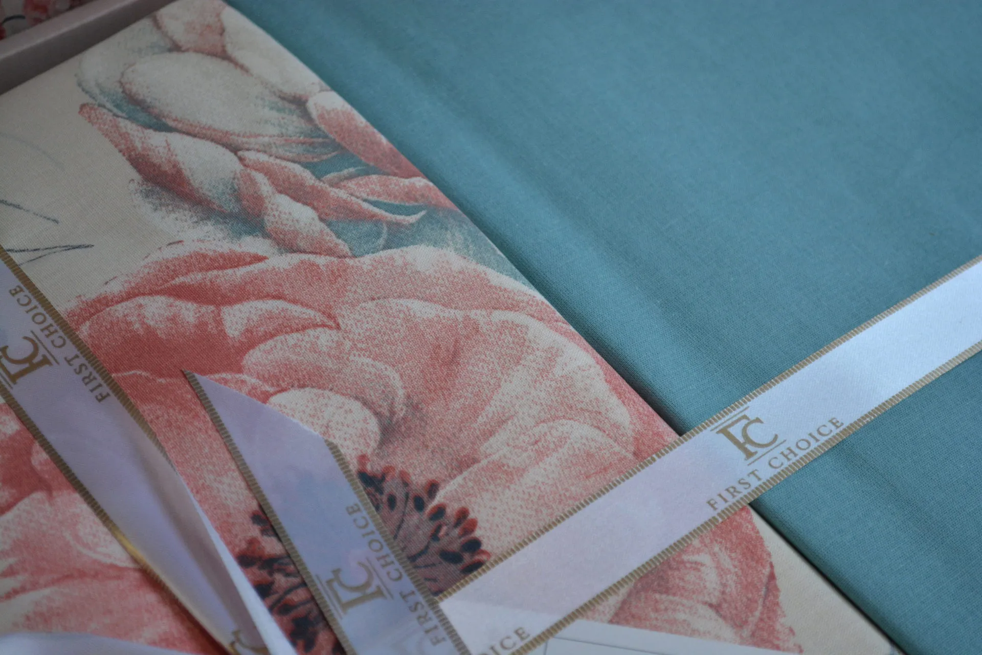Постільна білизна Ranforce 160 × 220 см (полуторний) Benedic Aqua від First Choice - Зображення 4
