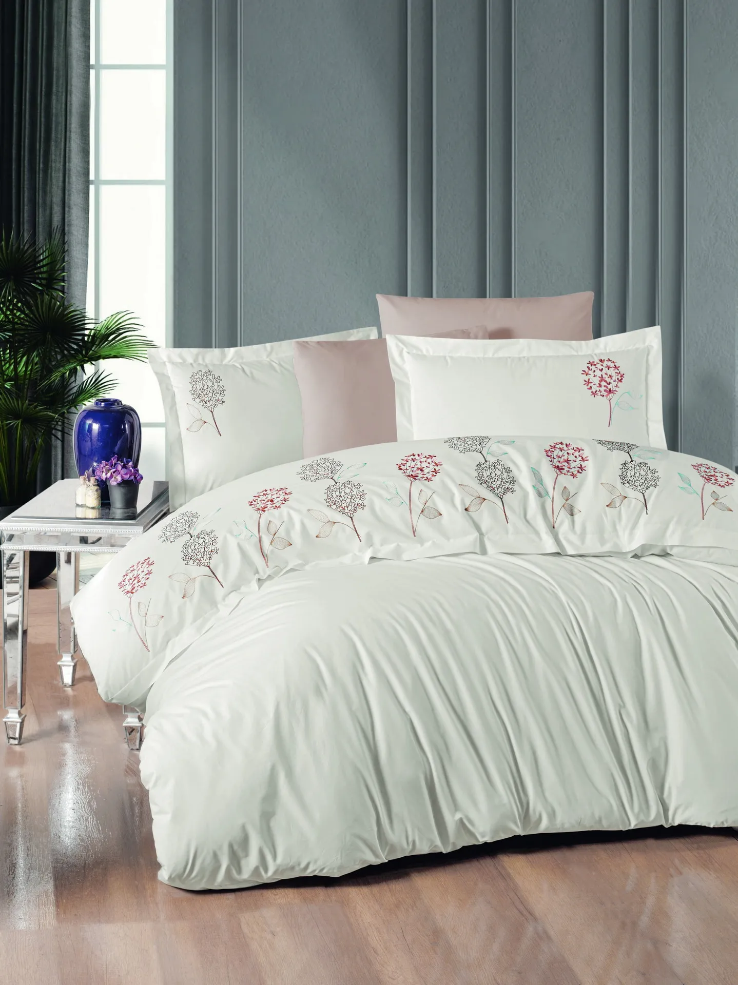 Постільна білизна Poplin 200 × 220 см (євро) Camelia Ekru від Maribor