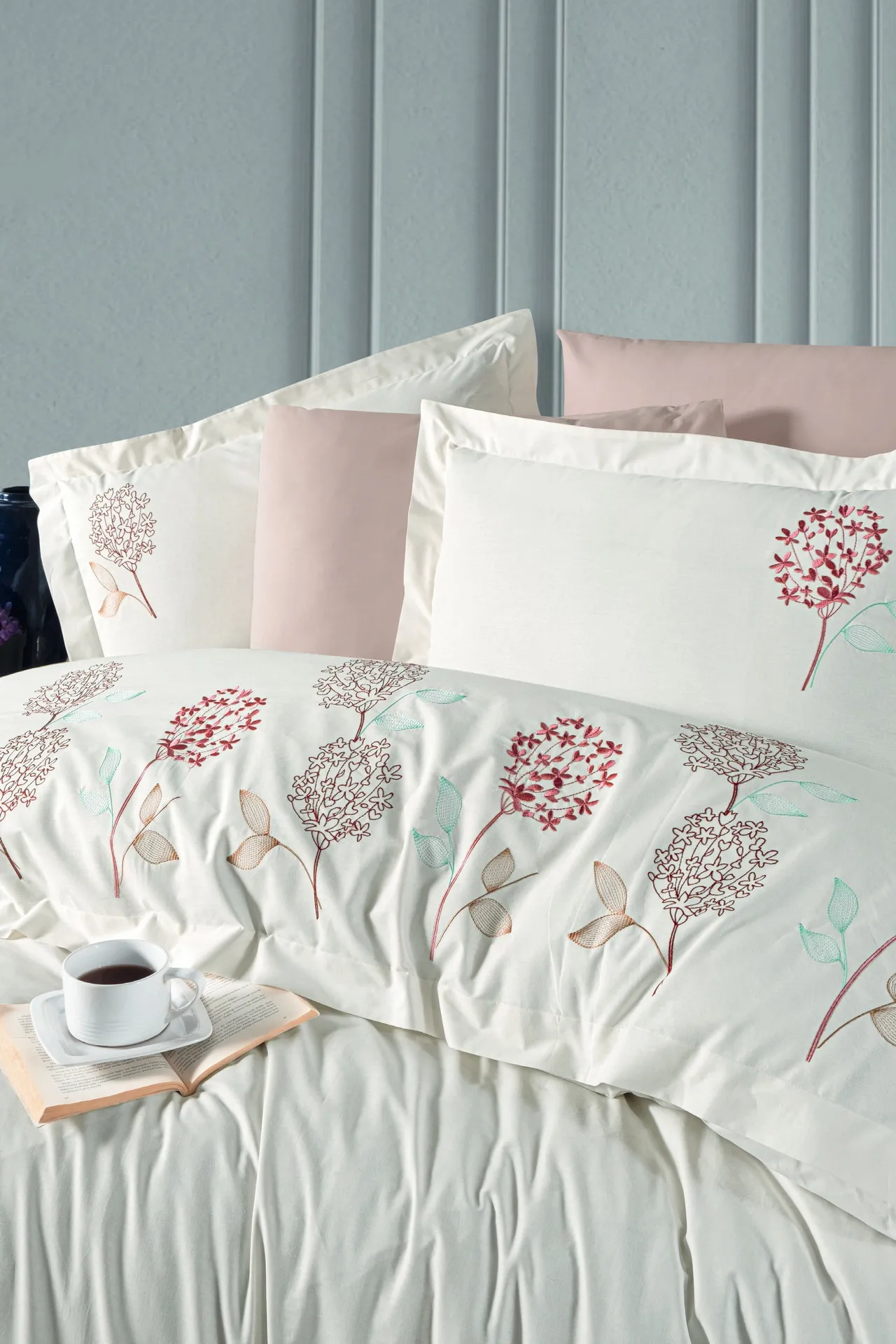 Постільна білизна Poplin 200 × 220 см (євро) Camelia Ekru від Maribor - Зображення 2