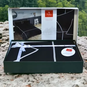 Alternative view of Постільна білизна Ranforce Prima 200 × 220 см (євро) Carven Black від Turkiz