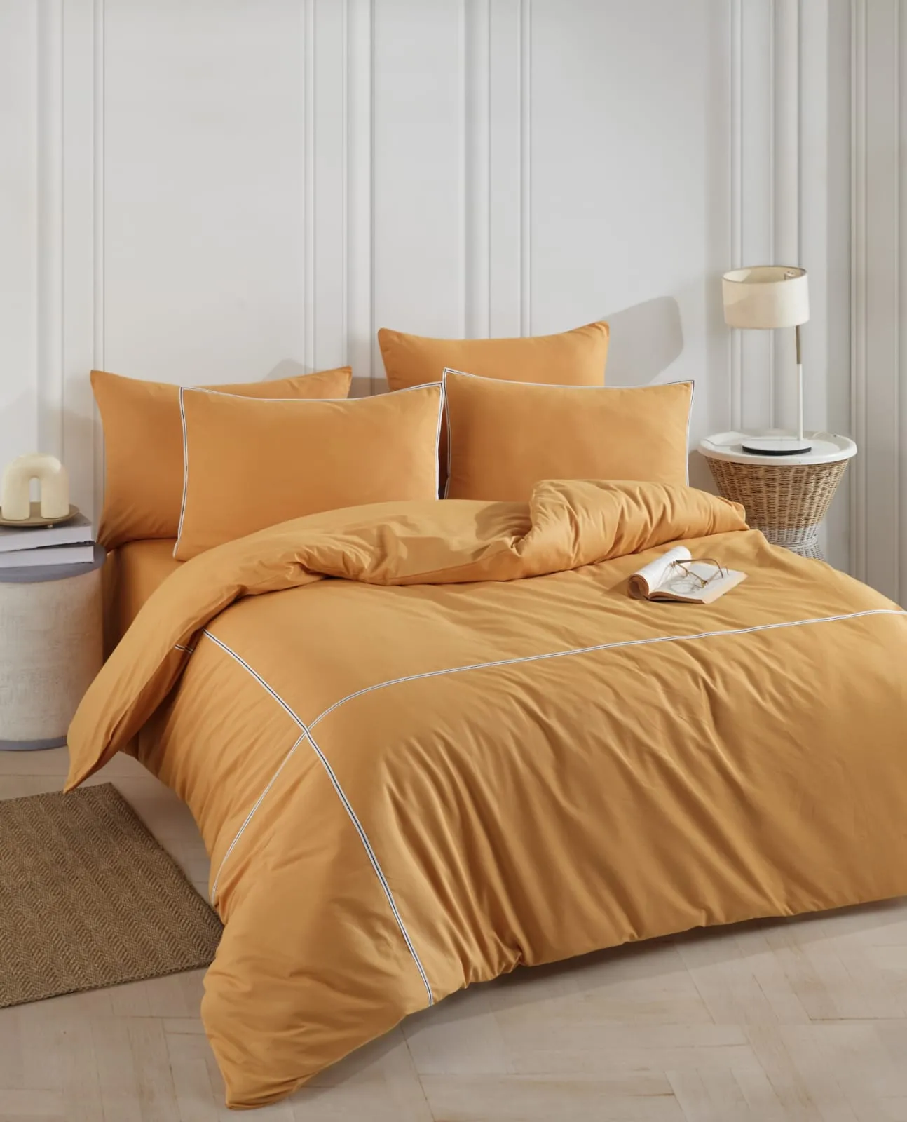 Постільна білизна Ranforce Prima 200 × 220 см (євро) Carven Mustard від Turkiz