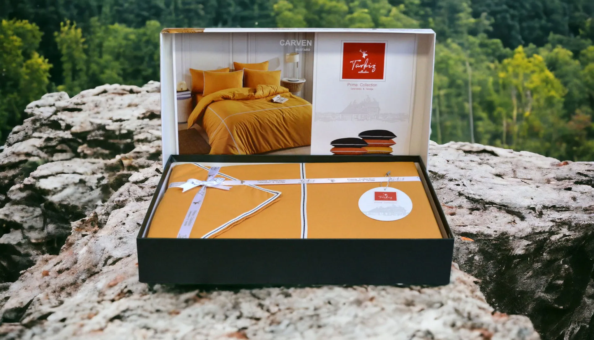 Постільна білизна Ranforce Prima 200 × 220 см (євро) Carven Mustard від Turkiz - Зображення 2