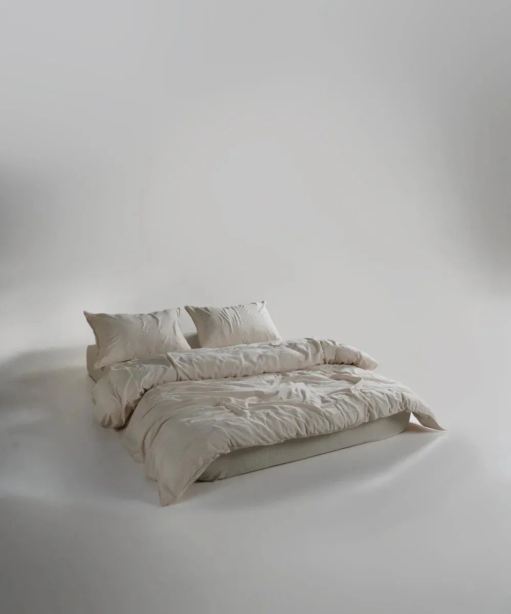 Постільна білизна Stonewashed 200 × 220 см (євро) Cassandra Cream від Limasso - Зображення 2