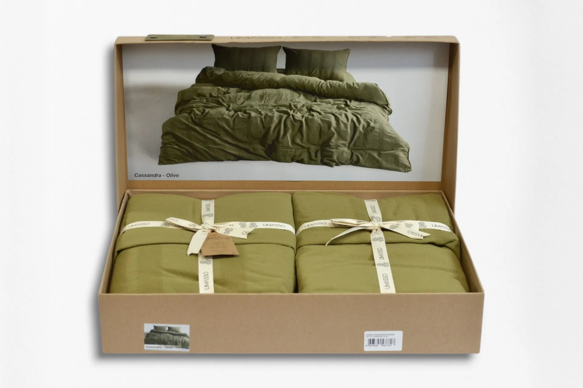 Постільна білизна Stonewashed 200 × 220 см (євро) Cassandra Olive від Limasso - Зображення 9