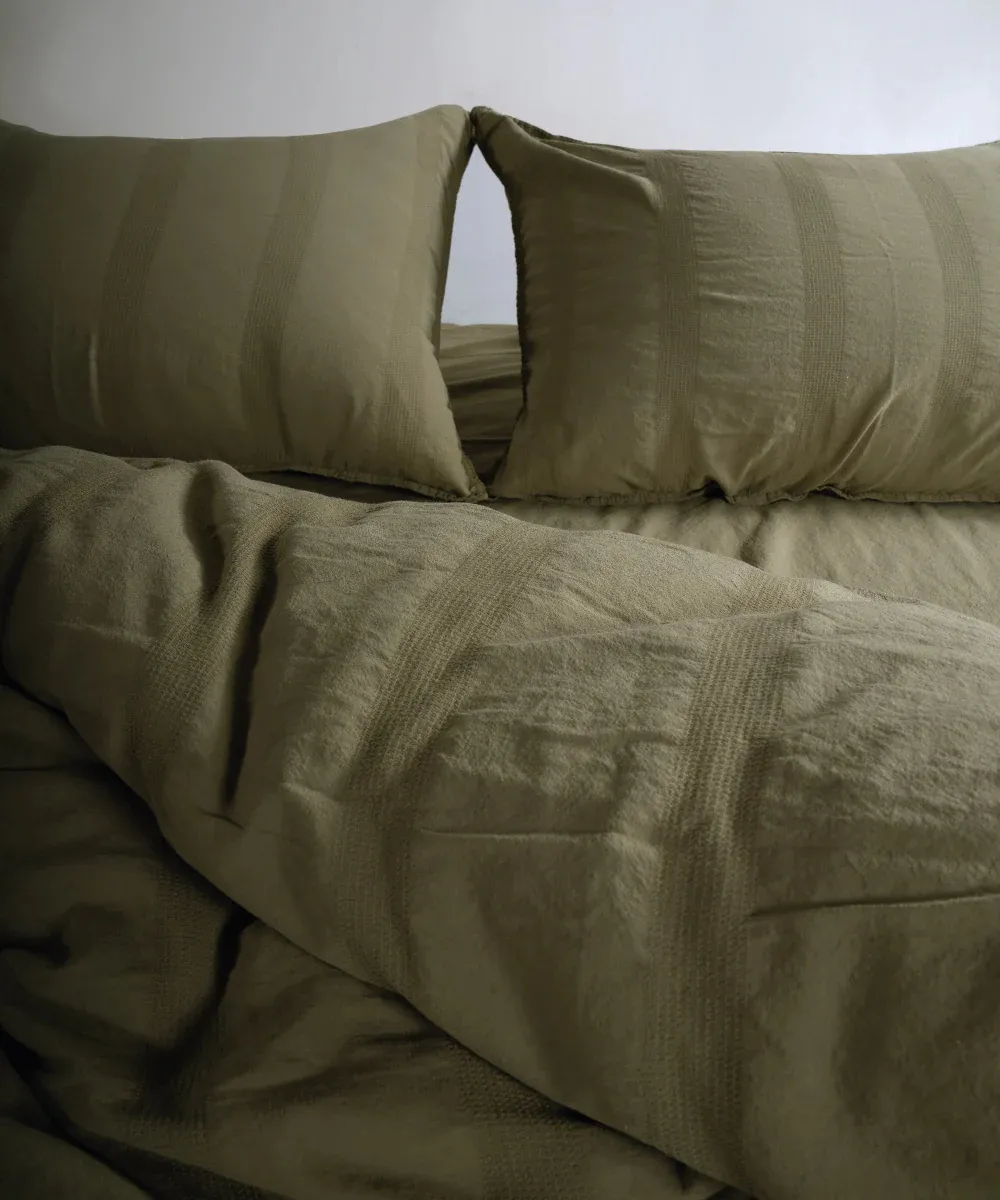 Постільна білизна Stonewashed 200 × 220 см (євро) Cassandra Olive від Limasso - Зображення 6