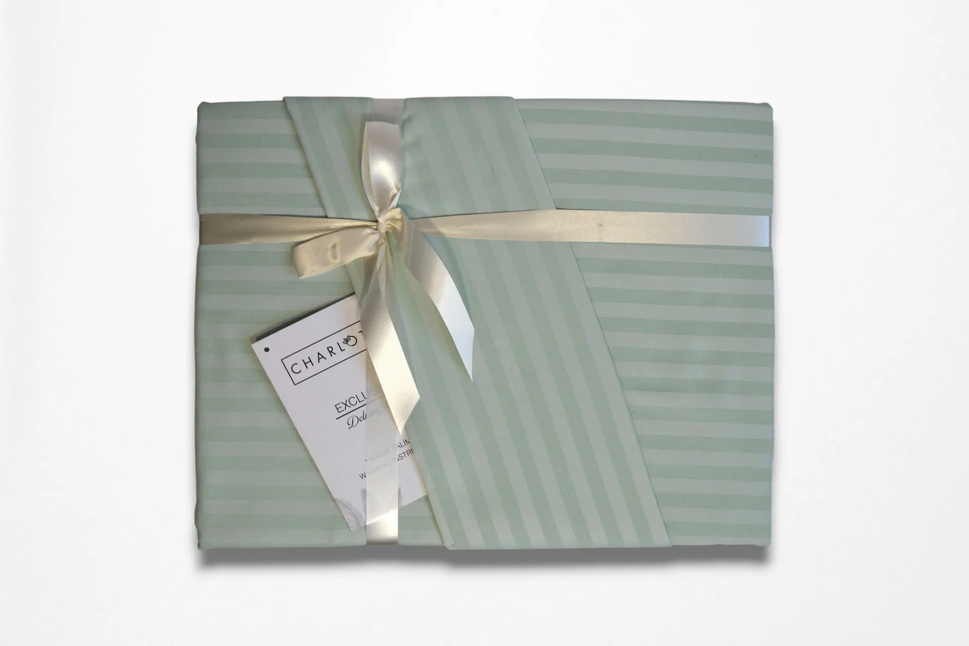 Постільна білизна Stripe Satin 200 × 220 см (євро) Mint від Charlotte - Зображення 3
