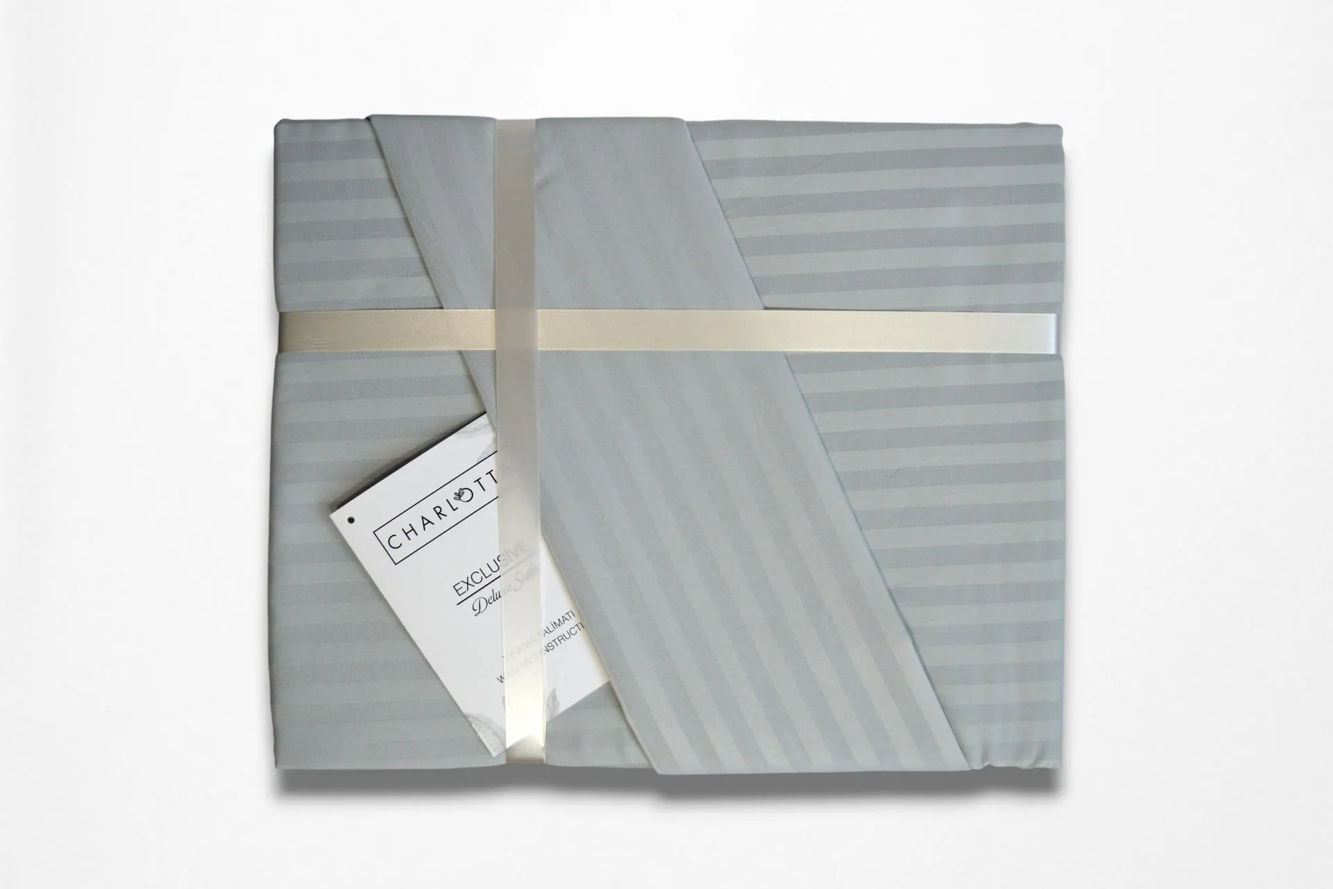 Постільна білизна Stripe Satin 200 × 220 см (євро) Silver від Charlotte - Зображення 3