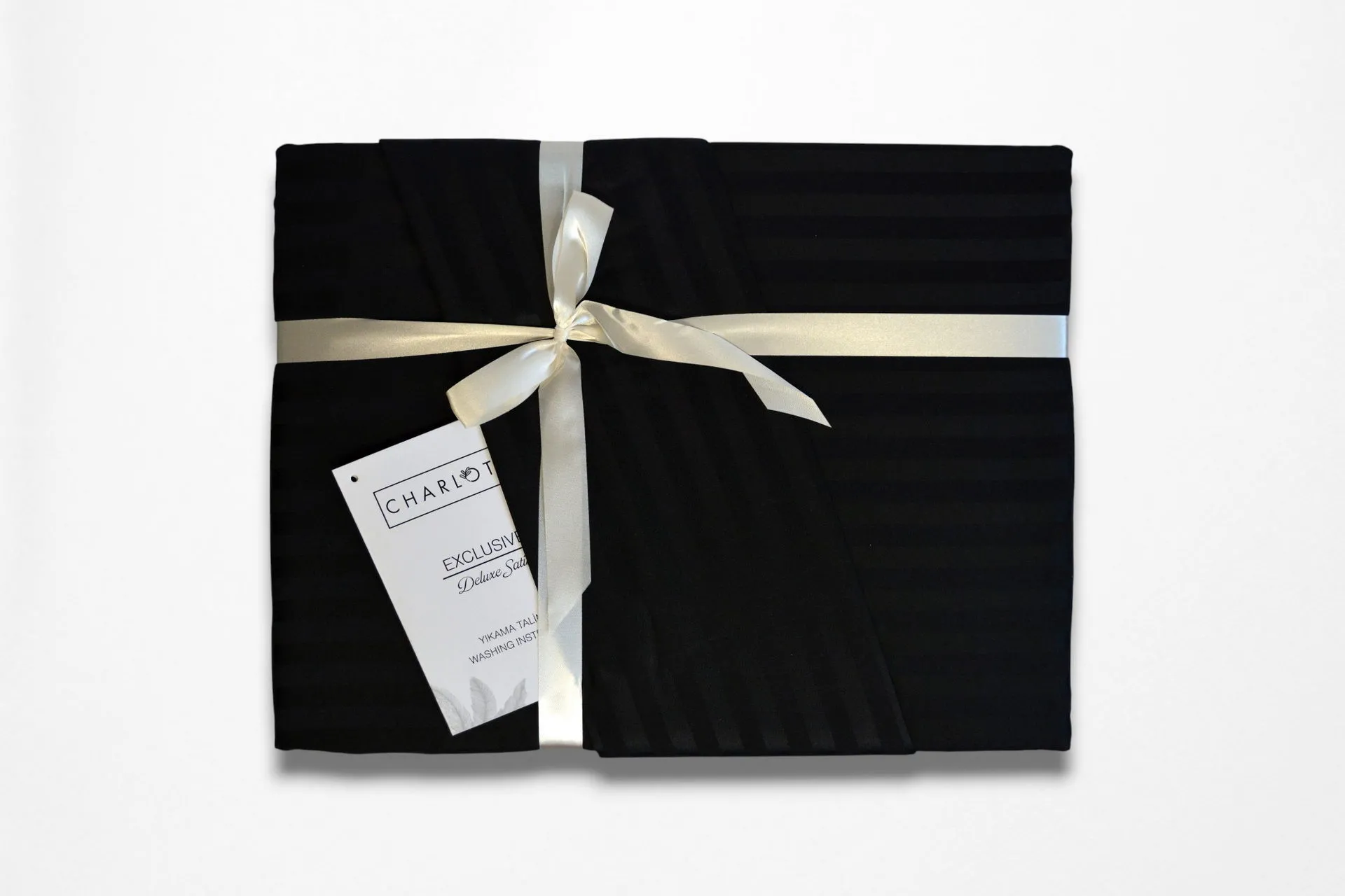 Постільна білизна Stripe Satin 200 × 220 см (євро) Siyah від Charlotte - Зображення 3