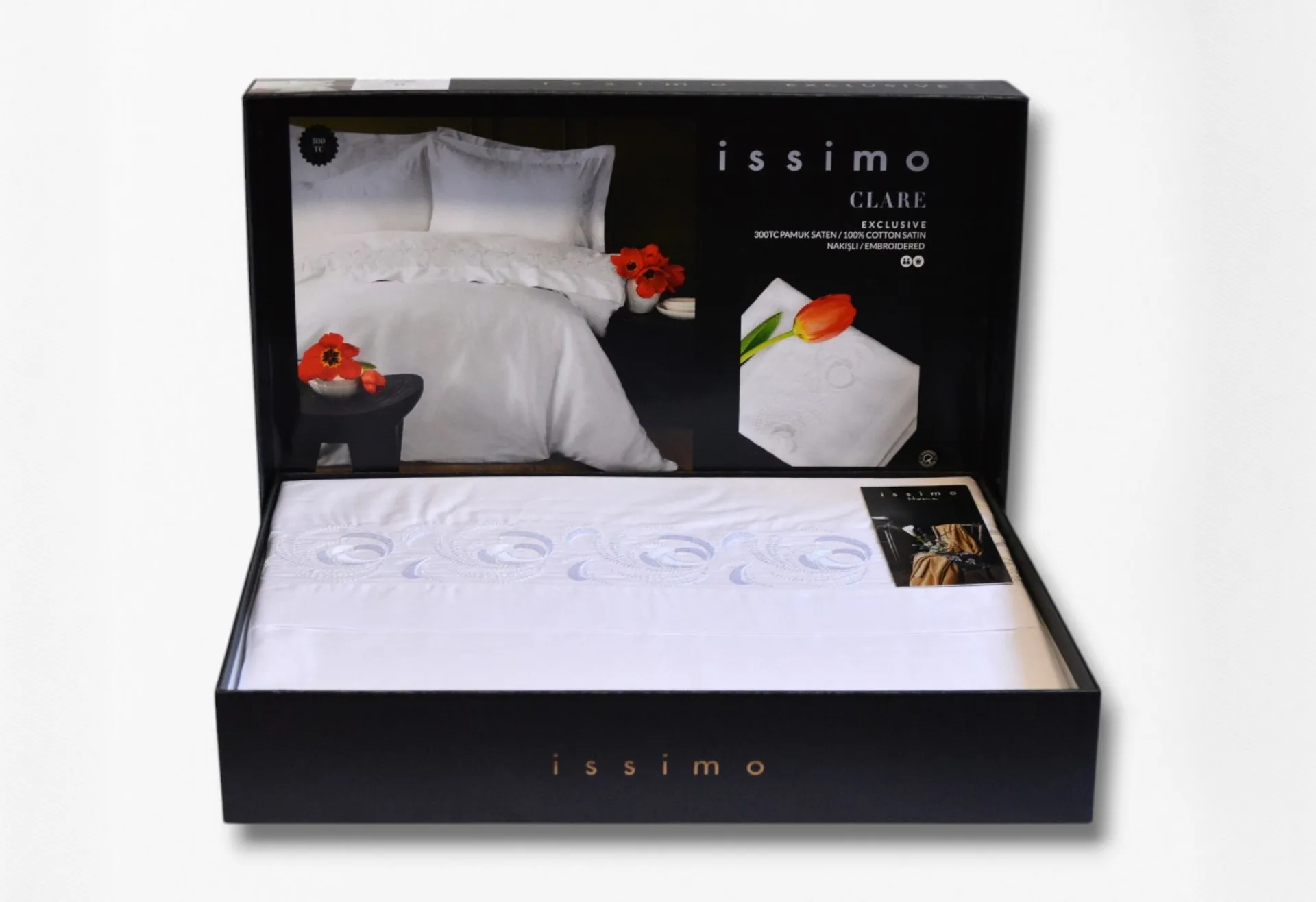 Комплект постільної білизни Embroidered Satin 200 × 220 см (євро) Clare від Issimo - Зображення 5