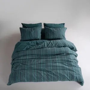 Постільна білизна Stonewashed 200 × 220 см (євро) Coastal Trio Dark Green від Limasso