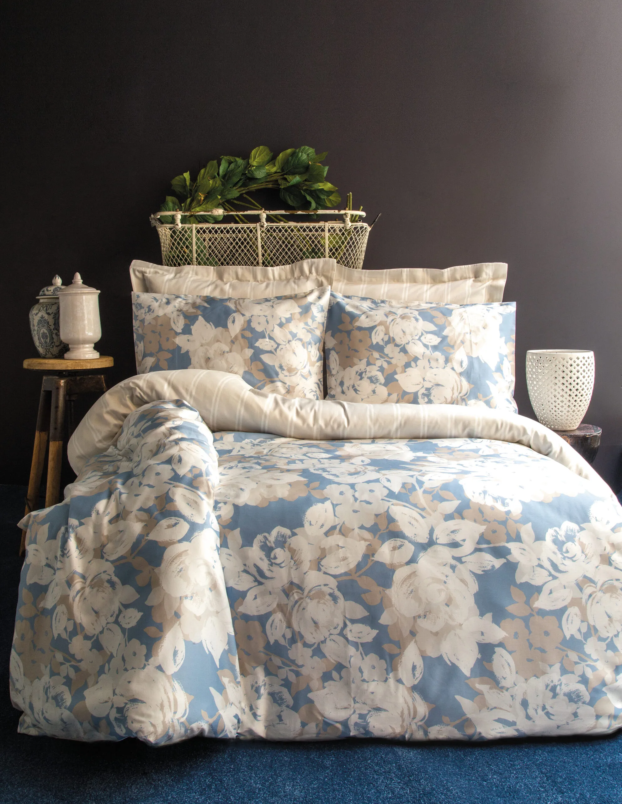 Комплект постільної білизни Cotton Satin 200 × 220 см (євро) Deco Rose від Issimo