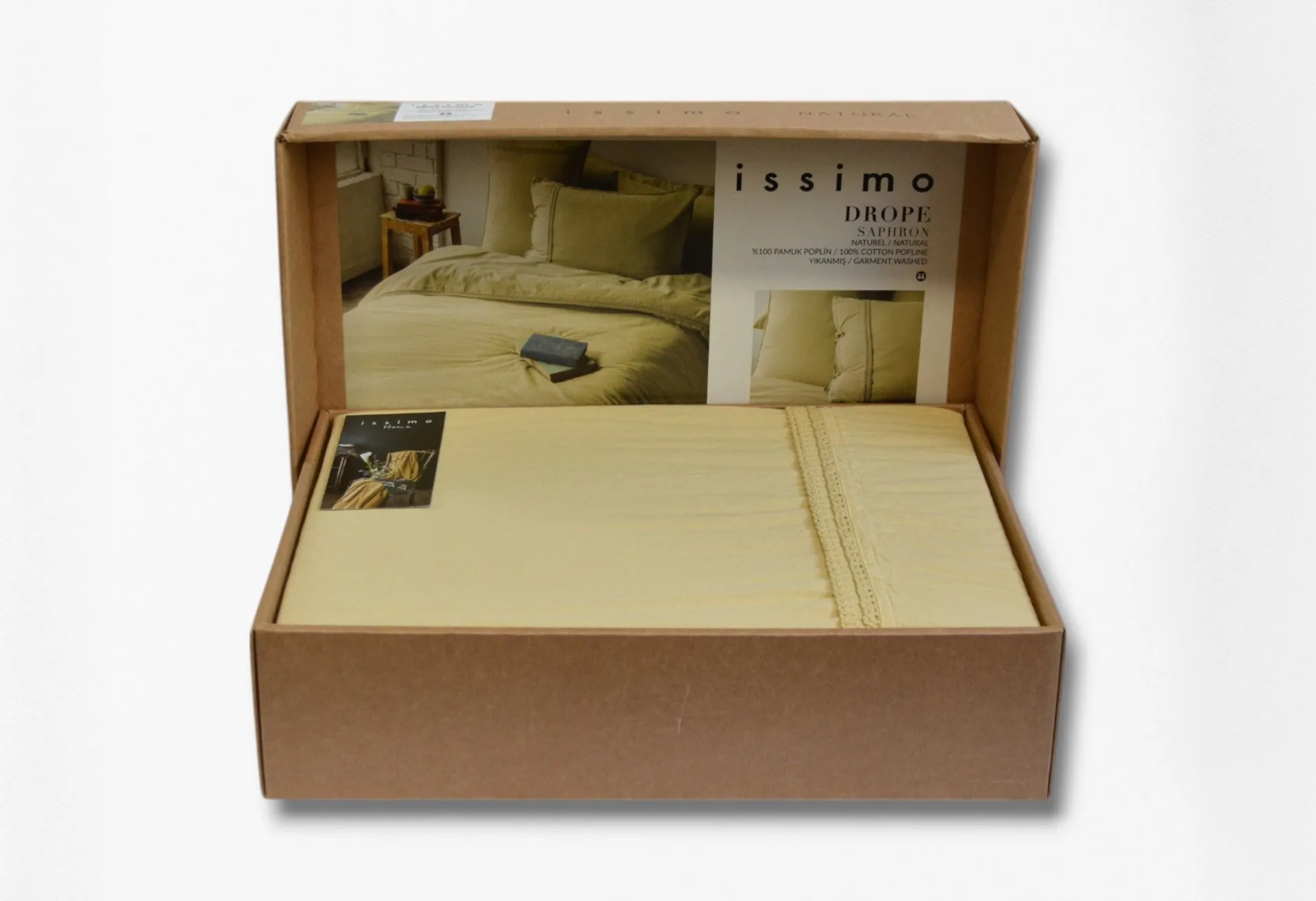Постільна білизна Drope Poplin 200 × 220 см (євро) Saphron від Issimo - Зображення 6