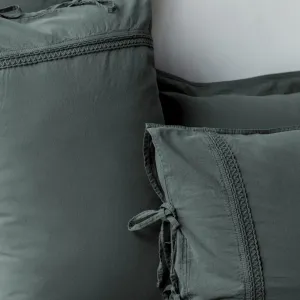 Alternative view of Постільна білизна Drope Poplin 200 × 220 см (євро) Teal Green від Issimo