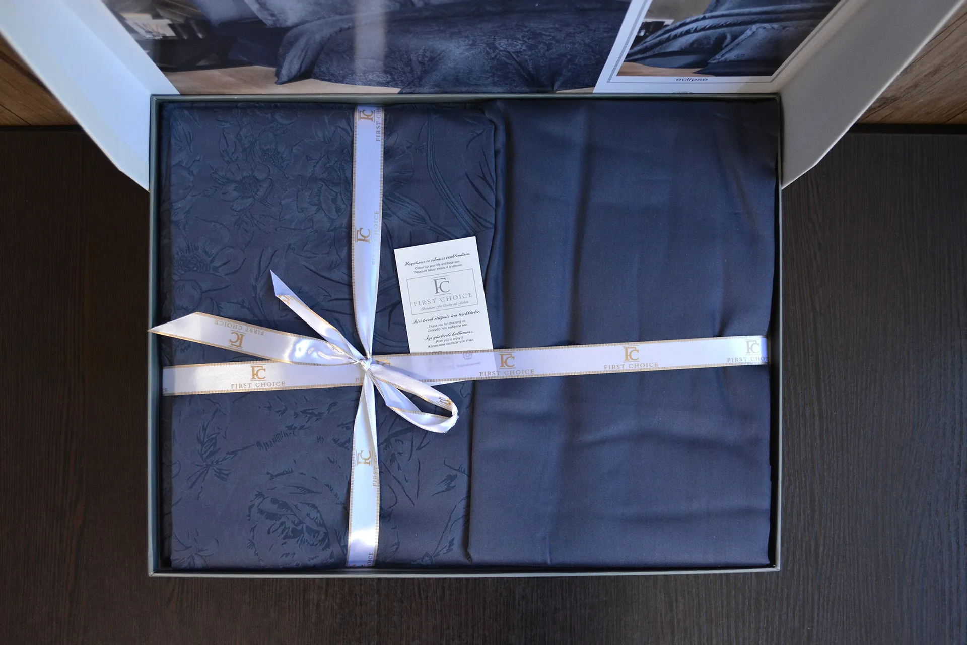 Постільна білизна Cotton Satin 160 × 220 см (2 шт., сімейний) сімейний Advina Eclipse від First Choice - Зображення 3