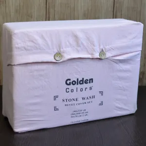 Alternative view of Постільна білизна Stonewashed 200 × 220 см (євро) Pink (перероблена бавовна) від Golden Colors