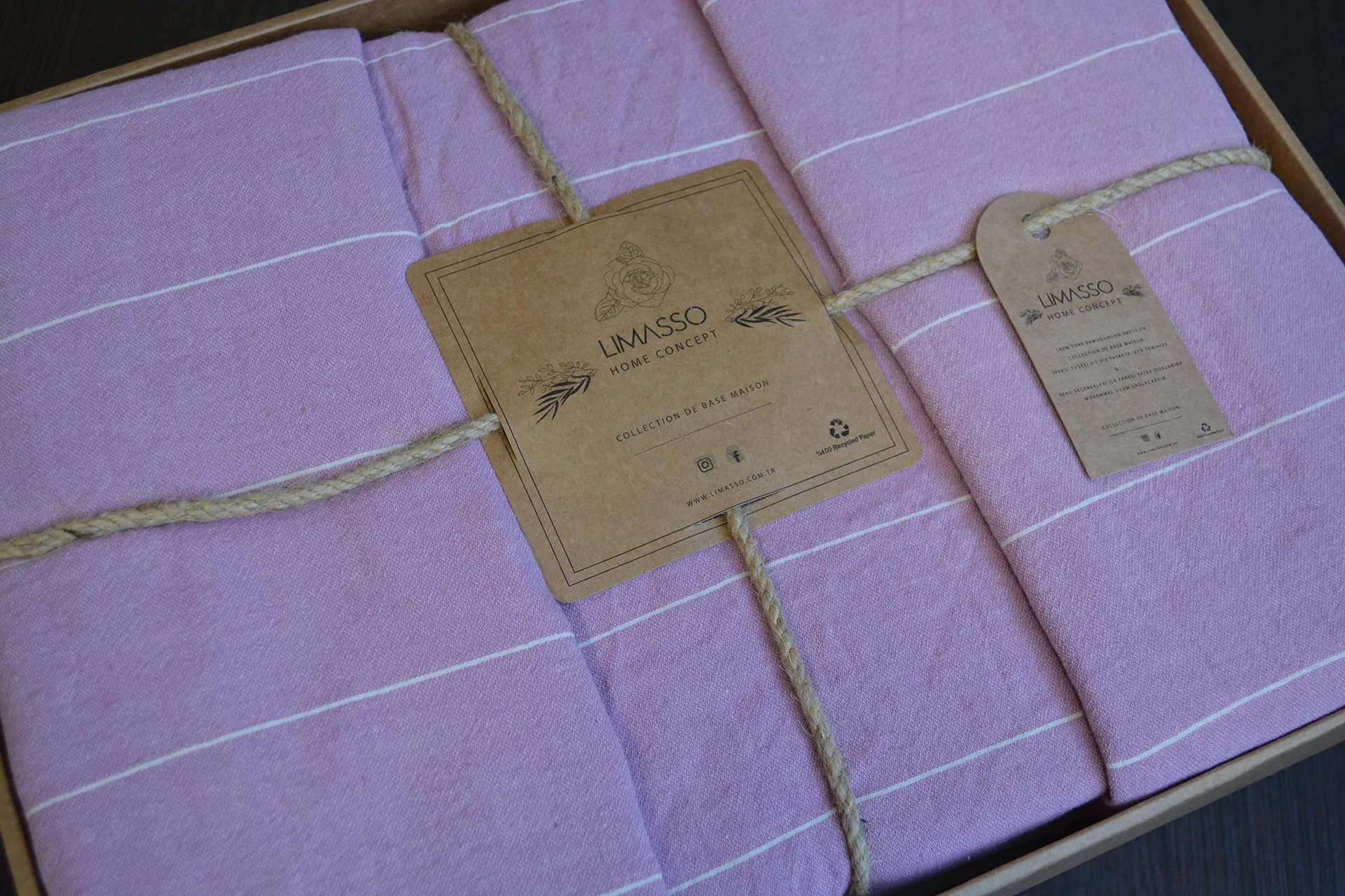 Постільна білизна Stonewashed Ranforse 200 × 220 см (євро) Aura Pudra від Limasso - Зображення 4