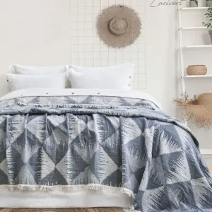 Муслінове покривало Dolce. Lacivert 240 × 260 см (євро) Синій від Saheser