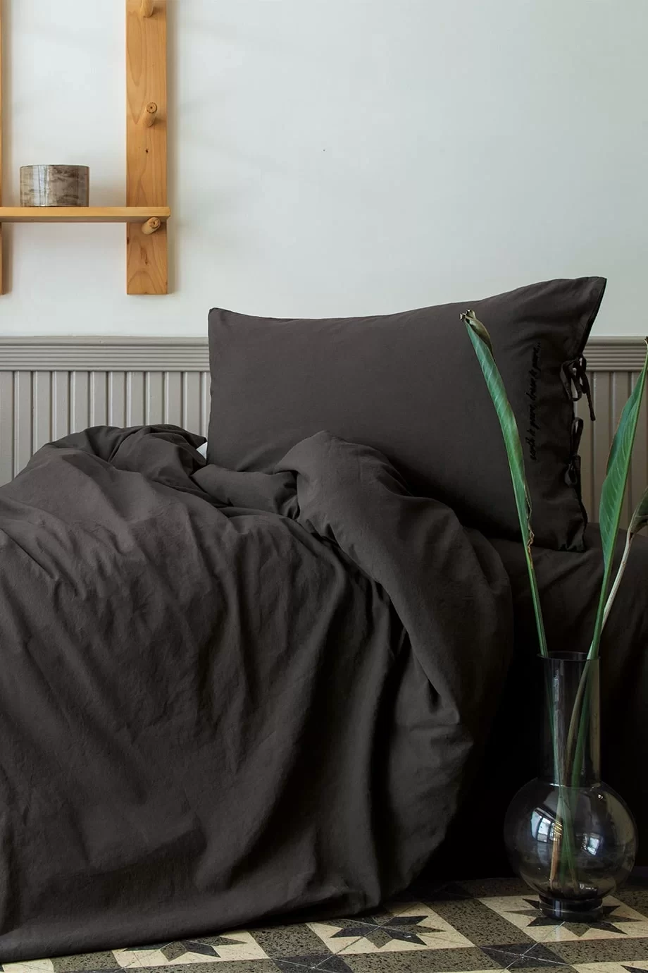 Постільна білизна Dreamers Poplin 160 × 220 см Antrasit від Issimo
