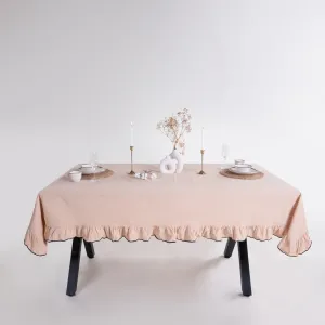 Скатертина з вареної бавовни Exclusive Esualte 160 × 220 см Akdeniz Bej від Limasso