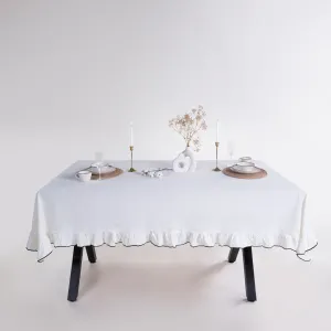 Скатертина з вареної бавовни Exclusive Esualte 160 × 220 см Snow White від Limasso