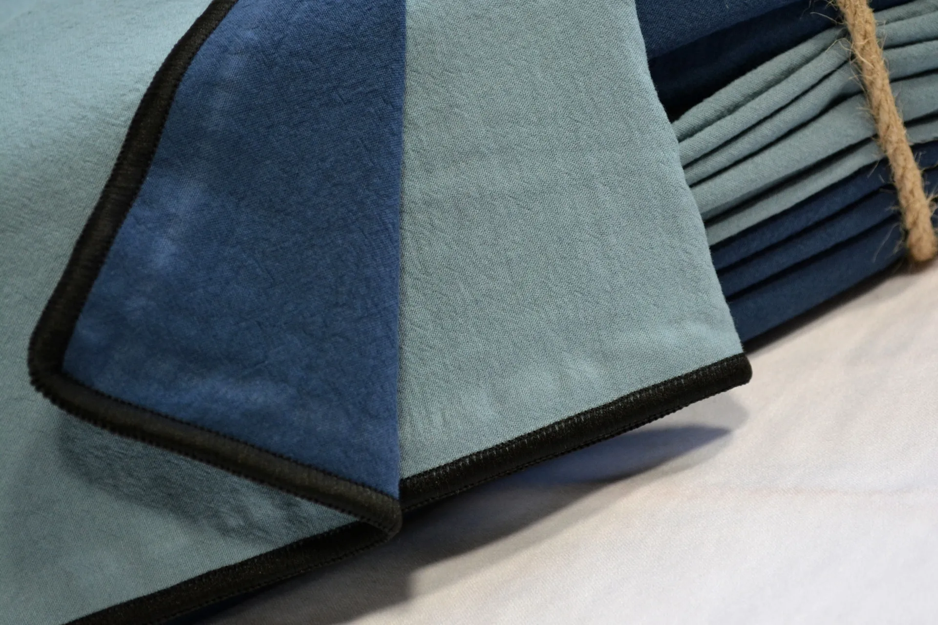 Постільна білизна Stonewashed Essualte 200 × 220 см (євро) Akdeniz Mavisi-Dress Blue від Limasso - Зображення 7