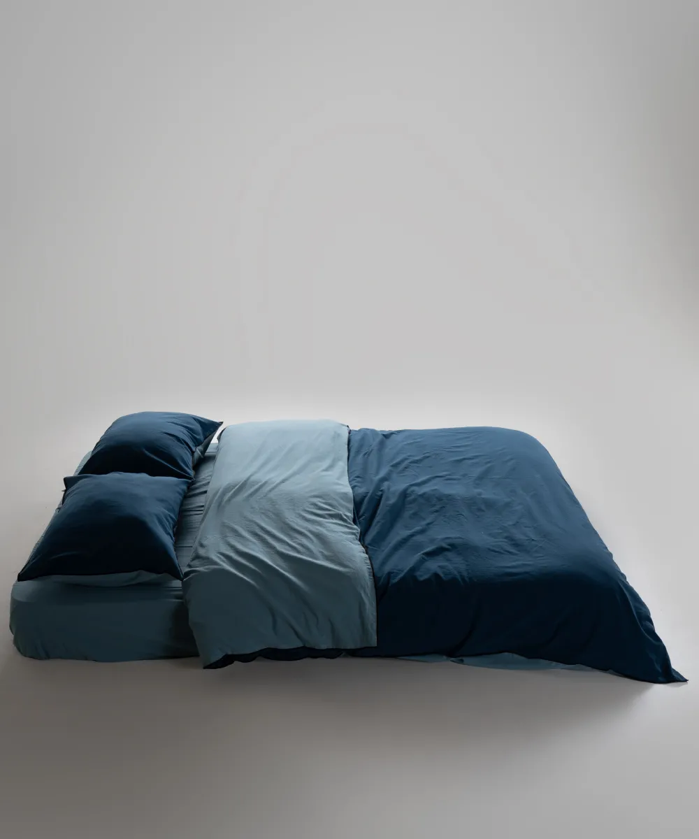 Постільна білизна Stonewashed Essualte 200 × 220 см (євро) Akdeniz Mavisi-Dress Blue від Limasso - Зображення 3