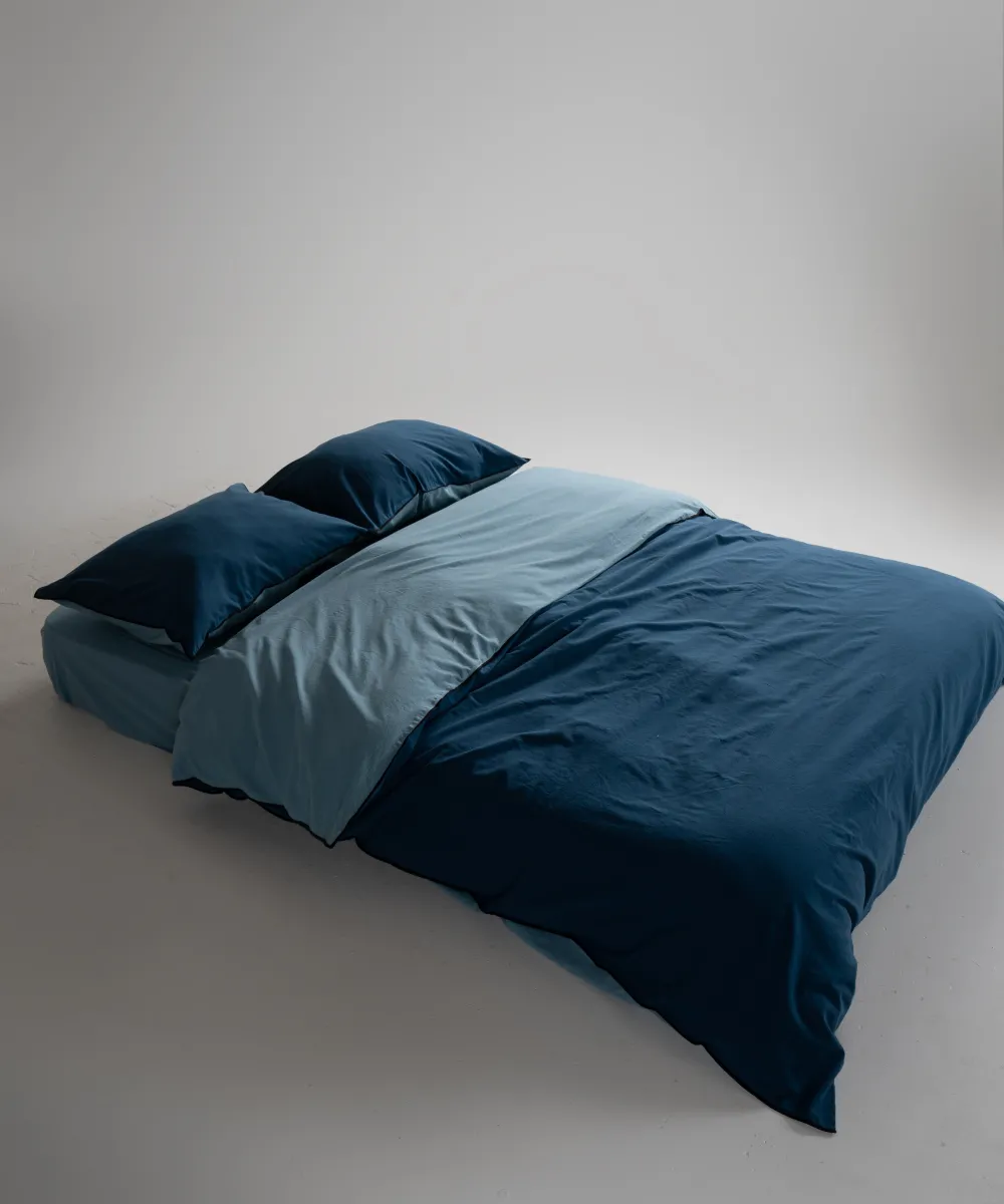 Постільна білизна Stonewashed Essualte 200 × 220 см (євро) Akdeniz Mavisi-Dress Blue від Limasso