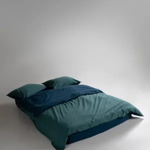 Постільна білизна Stonewashed Essualte 200 × 220 см (євро) Dress Blue-Dark Green від Limasso