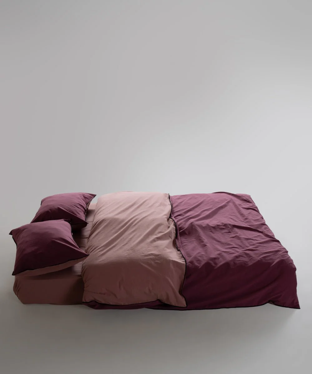 Постільна білизна Stonewashed Essualte 200 × 220 см (євро) Old Rose-Raspberry від Limasso - Зображення 2