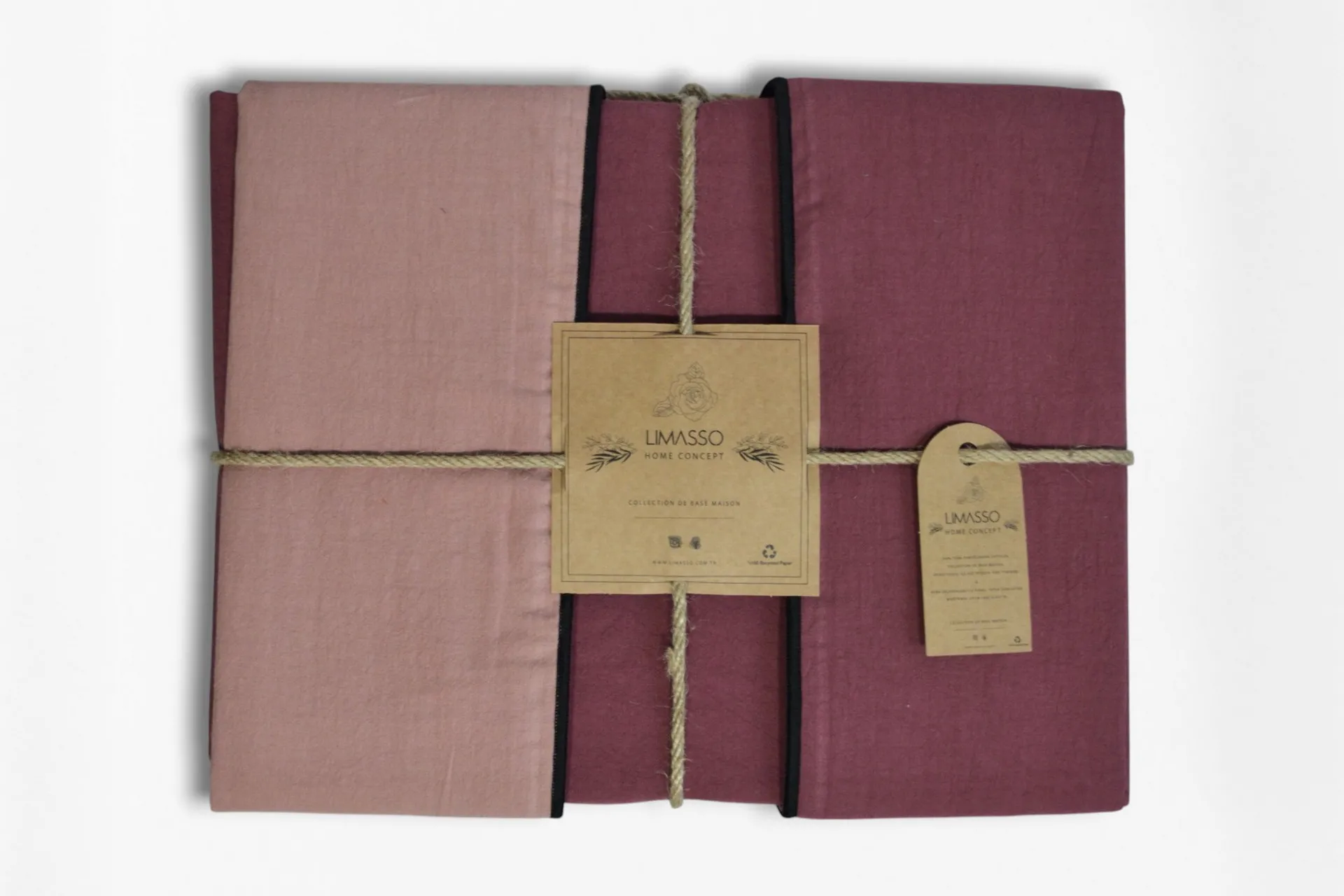 Постільна білизна Stonewashed Essualte 200 × 220 см (євро) Old Rose-Raspberry від Limasso - Зображення 8