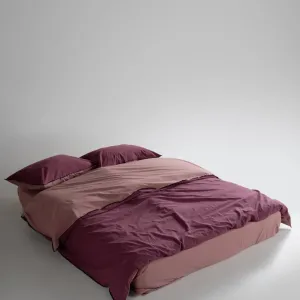 Постільна білизна Stonewashed Essualte 200 × 220 см (євро) Old Rose-Raspberry від Limasso