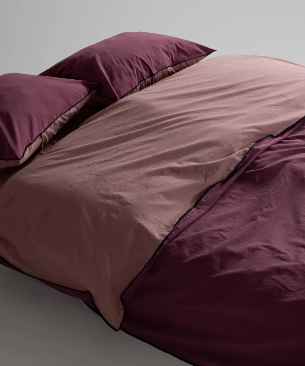 Постільна білизна Stonewashed Essualte 200 × 220 см (євро) Old Rose-Raspberry від Limasso - Зображення 5
