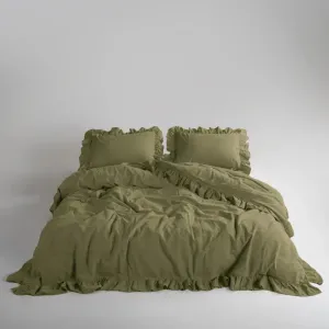 Постільна білизна Stonewashed Exclusive Ranforce 200 × 220 см (євро) Akdeniz Yesili від Limasso