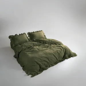Alternative view of Постільна білизна Stonewashed Exclusive Ranforce 160 × 220 см (2 шт., сімейний) сімейний Capulet Olive від Limasso