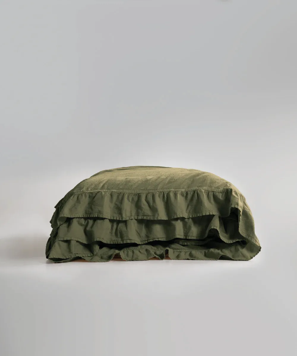 Постільна білизна Stonewashed Exclusive Ranforse 200 × 220 см (євро) Capulet Olive від Limasso - Зображення 4